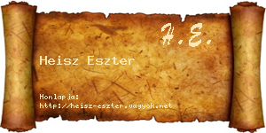 Heisz Eszter névjegykártya